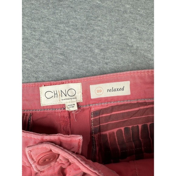 Chino by Anthropologie Shorts Women's 29 Coral‎ Faded Relaxed - Picture 2 of 9
